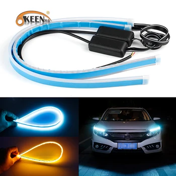 OKEEN Slim Sequential Flow Turn Signal Led drl White Ice-blue Yellow Daylight Daytime Running Lights 12V for Headlight Brake
OKEEN Slim Sequential Flow Turn Signal Led drl White Ice-blue Yellow Daylight Daytime Running Lights 12V for Headlight Brake