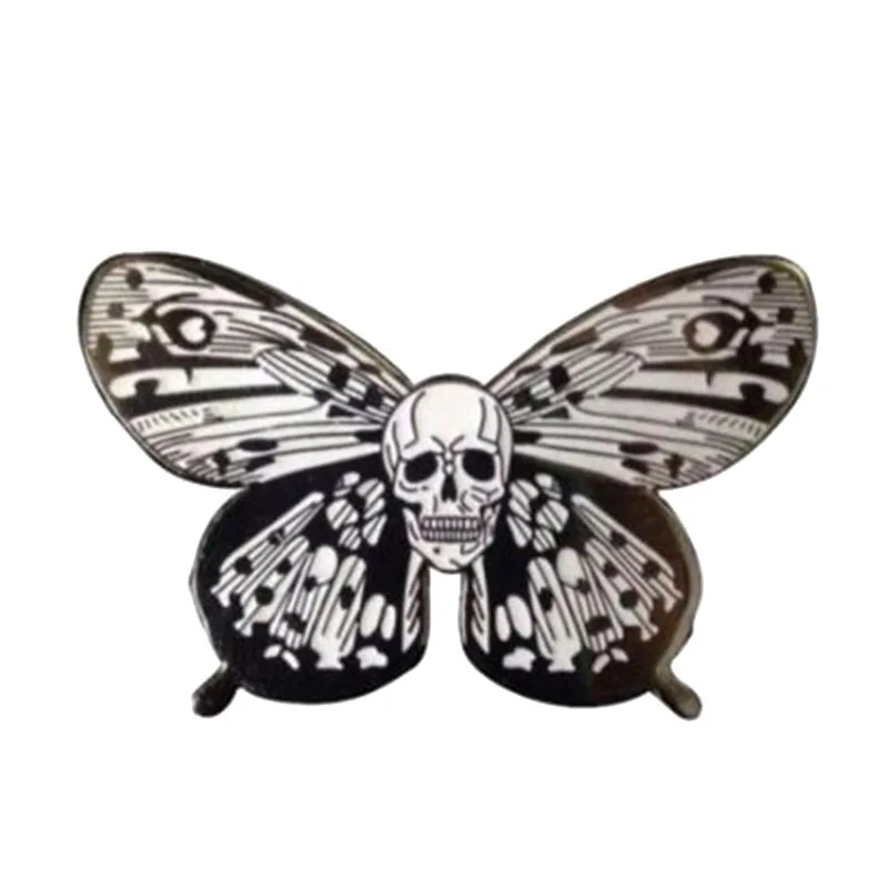 Skull butterfly enamel pin death Goth moth badge garden insect brooch unisex horror witchy gift
Skull butterfly enamel pin death Goth moth badge garden insect brooch unisex horror witchy gift