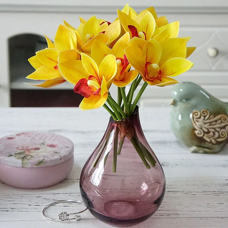 Artificial Cymbidium Brouquet Simulation Orchid Flower DIY Handsmade Fake Flower Real Touch for Wedding Party Home Garden Decor
Artificial Cymbidium Brouquet Simulation Orchid Flower DIY Handsmade Fake Flower Real Touch for Wedding Party Home Garden Decor