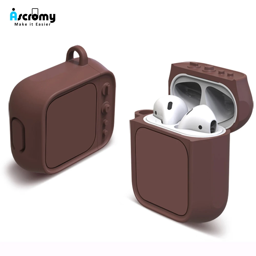 Ascromy силиконовый чехол для зарядки наушников Apple Airpods Air pods аксессуары