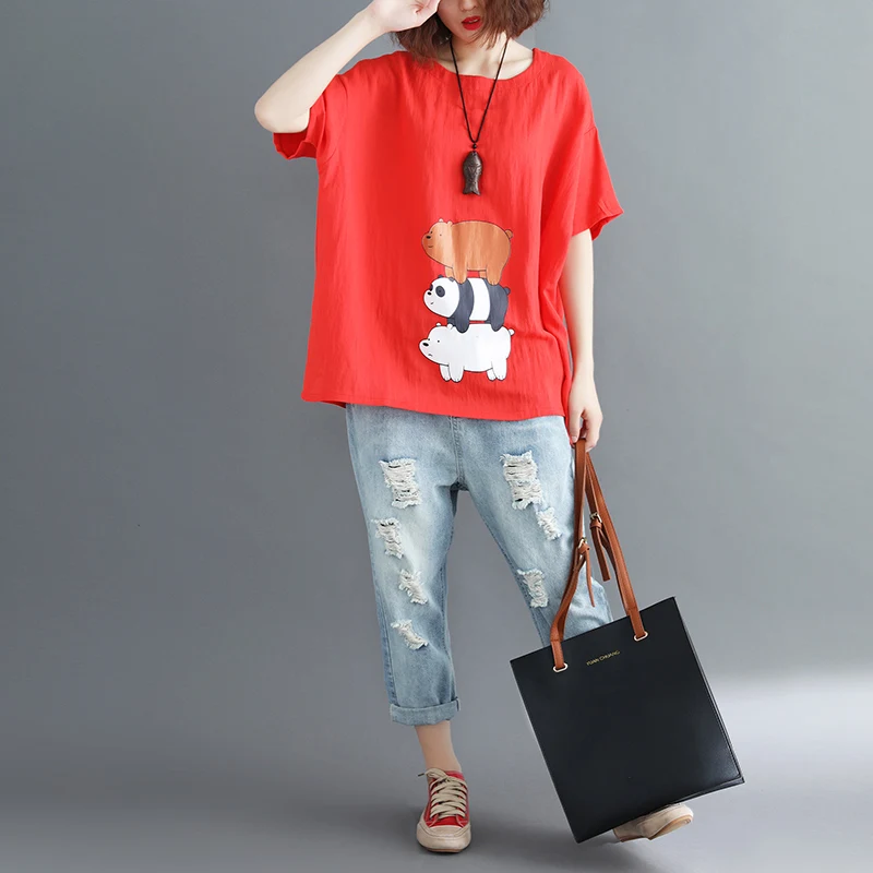 2019 Summer New Women Fashion Korea Style Short Sleeve We Bare Bears Cartoon Printing Slim Fit Oversize Cotton Casual T-Shirts
2019 Summer New Women Fashion Korea Style Short Sleeve We Bare Bears Cartoon Printing Slim Fit Oversize Cotton Casual T-Shirts