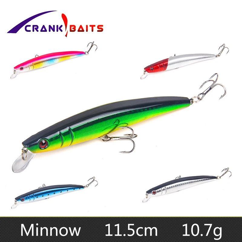 CRANK BAITS Minnow 1Pcs Brand Floating Fishing Lure 11.8cm 10.7g Pesca Hooks Fish Wobbler Tackle Artificial Japan Hard Bait YB34
CRANK BAITS Minnow 1Pcs Brand Floating Fishing Lure 11.8cm 10.7g Pesca Hooks Fish Wobbler Tackle Artificial Japan Hard Bait YB34