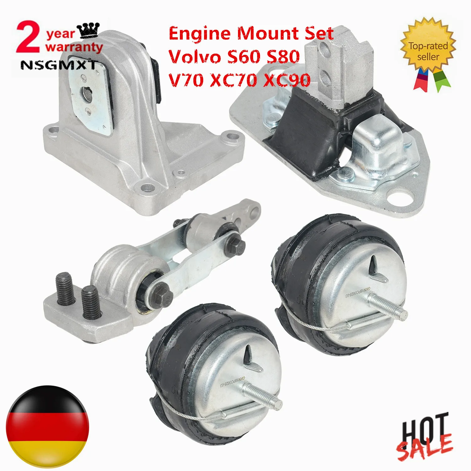 AP03 New Engine Mount Set (5PCS) For Volvo S60 S80 V70 XC70 XC90 Ref: 30680750 30748811 8624757 9186364 9485152 9492872
AP03 New Engine Mount Set (5PCS) For Volvo S60 S80 V70 XC70 XC90 Ref: 30680750 30748811 8624757 9186364 9485152 9492872