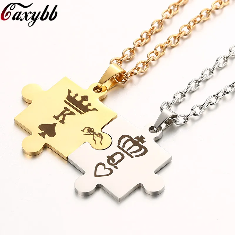 Diy Lovers' Necklace Letter King&Queen Necklaces&Pendants Love Heart Pendant Couple Valentine's Day Gift Dropshipping
Diy Lovers' Necklace Letter King&Queen Necklaces&Pendants Love Heart Pendant Couple Valentine's Day Gift Dropshipping