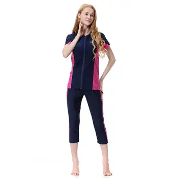 2020 Fashion patchwork Plus size modest swimwear womens 2 pieces swim shirt+3/4 pants conservative ladies swimsuit S-XXXL
2020 Fashion patchwork Plus size modest swimwear womens 2 pieces swim shirt+3/4 pants conservative ladies swimsuit S-XXXL