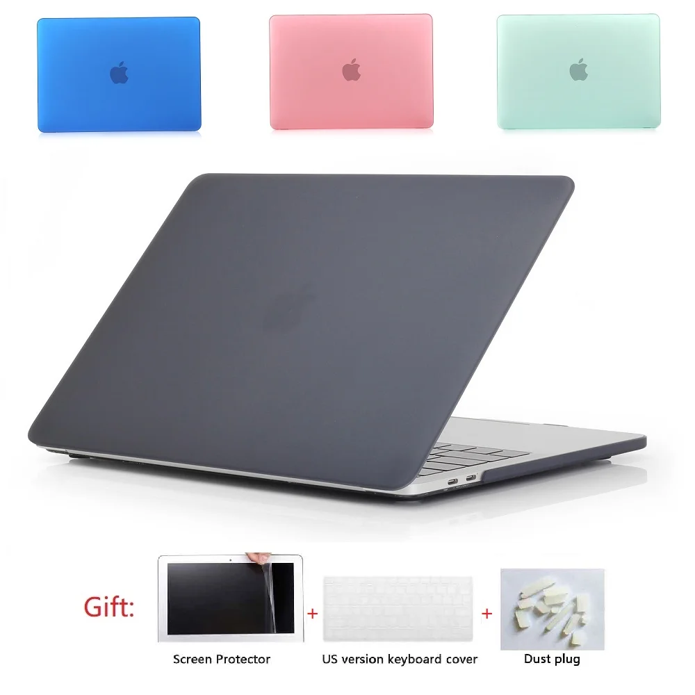 Matte Hard Shell Laptop Case+Keyboard Cover+Screen Film+Dust Pulg For MacBook Air Pro Retina Touch Bar 11 11.6 12 13 13.3 15inch
Matte Hard Shell Laptop Case+Keyboard Cover+Screen Film+Dust Pulg For MacBook Air Pro Retina Touch Bar 11 11.6 12 13 13.3 15inch