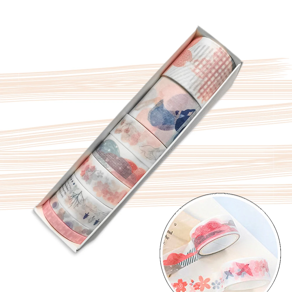 8pcs/set Cute Cherry blossom pattern tape DIY Collage Notepad / Diary Notebook accessories
8pcs/set Cute Cherry blossom pattern tape DIY Collage Notepad / Diary Notebook accessories