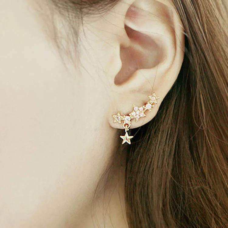 Charming Jewelry Steel Bright Shiny Little Star Shaped Rhinestones Inlaid Woman Ear Stud EAR-0146
Charming Jewelry Steel Bright Shiny Little Star Shaped Rhinestones Inlaid Woman Ear Stud EAR-0146