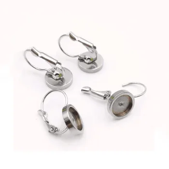 Stainless Steel Leverback Style Earrings 8mm 10mm Circle Bezel tray Cameo Cabochons Bases French Earrings Settings DIY Findings
Stainless Steel Leverback Style Earrings 8mm 10mm Circle Bezel tray Cameo Cabochons Bases French Earrings Settings DIY Findings