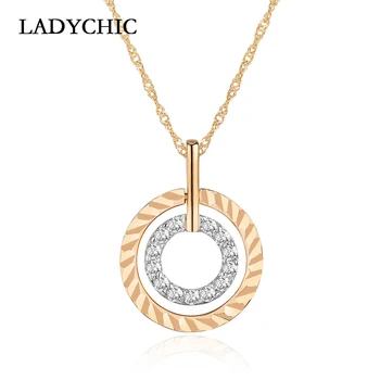 LADYCHIC Fashion Gold Color Double Circle Pendant Chain High Quality Cubic Zircon Necklace for Women Ladies Jewelry Gifts LN1006
LADYCHIC Fashion Gold Color Double Circle Pendant Chain High Quality Cubic Zircon Necklace for Women Ladies Jewelry Gifts LN1006