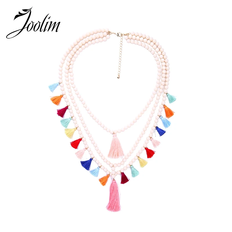 JOOLIM Jewelry Multicolored Tassel Necklace Bead Chain Layered Necklace Statement Boho Jewelry Wholesale
JOOLIM Jewelry Multicolored Tassel Necklace Bead Chain Layered Necklace Statement Boho Jewelry Wholesale
