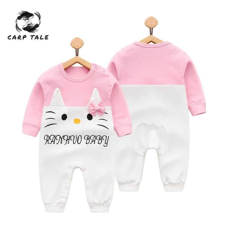 Cute newborn baby boy girl soft cotton long sleeve pink printed cat jumpsuit 0-24M men and women baby 2019 clothing hot sale
Cute newborn baby boy girl soft cotton long sleeve pink printed cat jumpsuit 0-24M men and women baby 2019 clothing hot sale