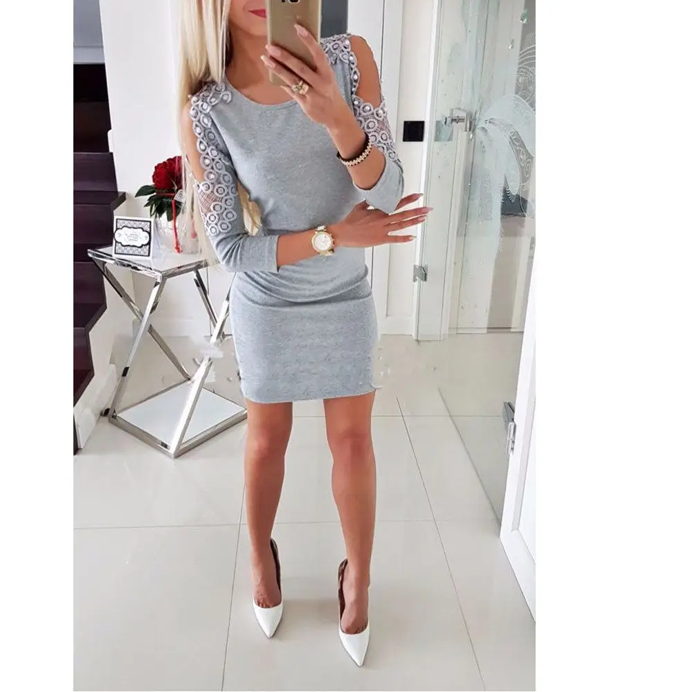 MeiHuiDa 2018 New Style Sexy Fashion Women Cold Shoulder Long Sleeve Lace Party Sheath Patchwork Beading Mini Dress
MeiHuiDa 2018 New Style Sexy Fashion Women Cold Shoulder Long Sleeve Lace Party Sheath Patchwork Beading Mini Dress