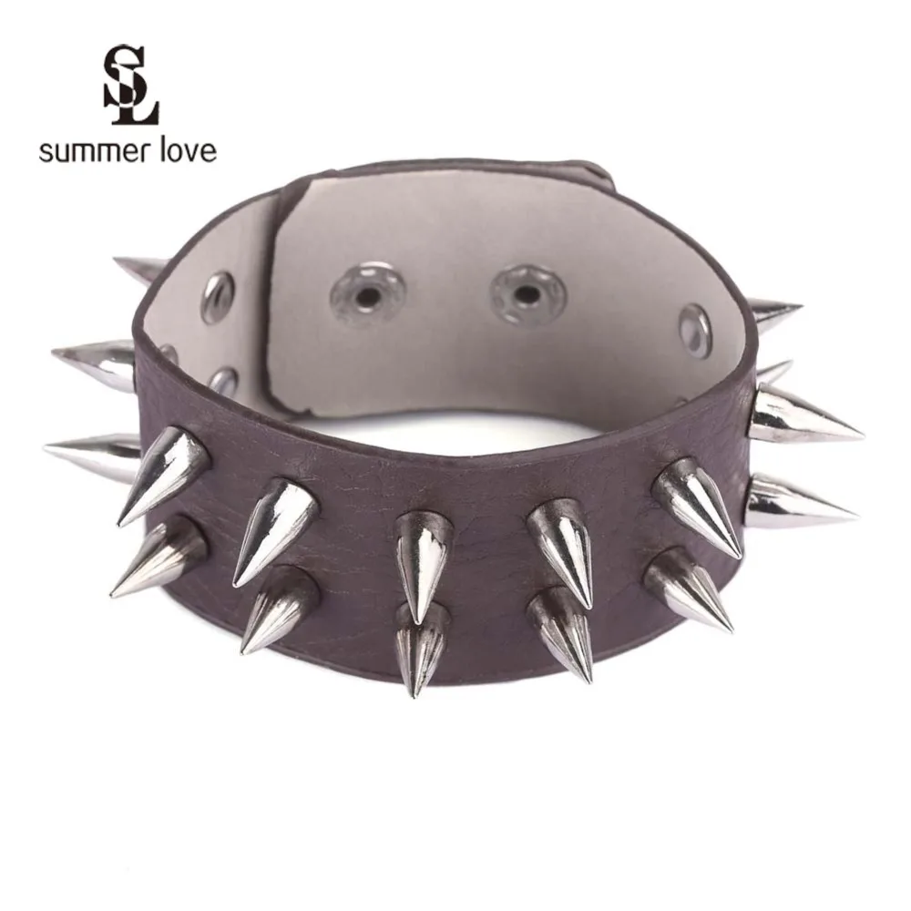 Punk Women Men Spike Rivet Leather Bracelets Colorful Acrylic Elastic Bracelets & Bangles Rock Jewelry Bijoux
Punk Women Men Spike Rivet Leather Bracelets Colorful Acrylic Elastic Bracelets & Bangles Rock Jewelry Bijoux