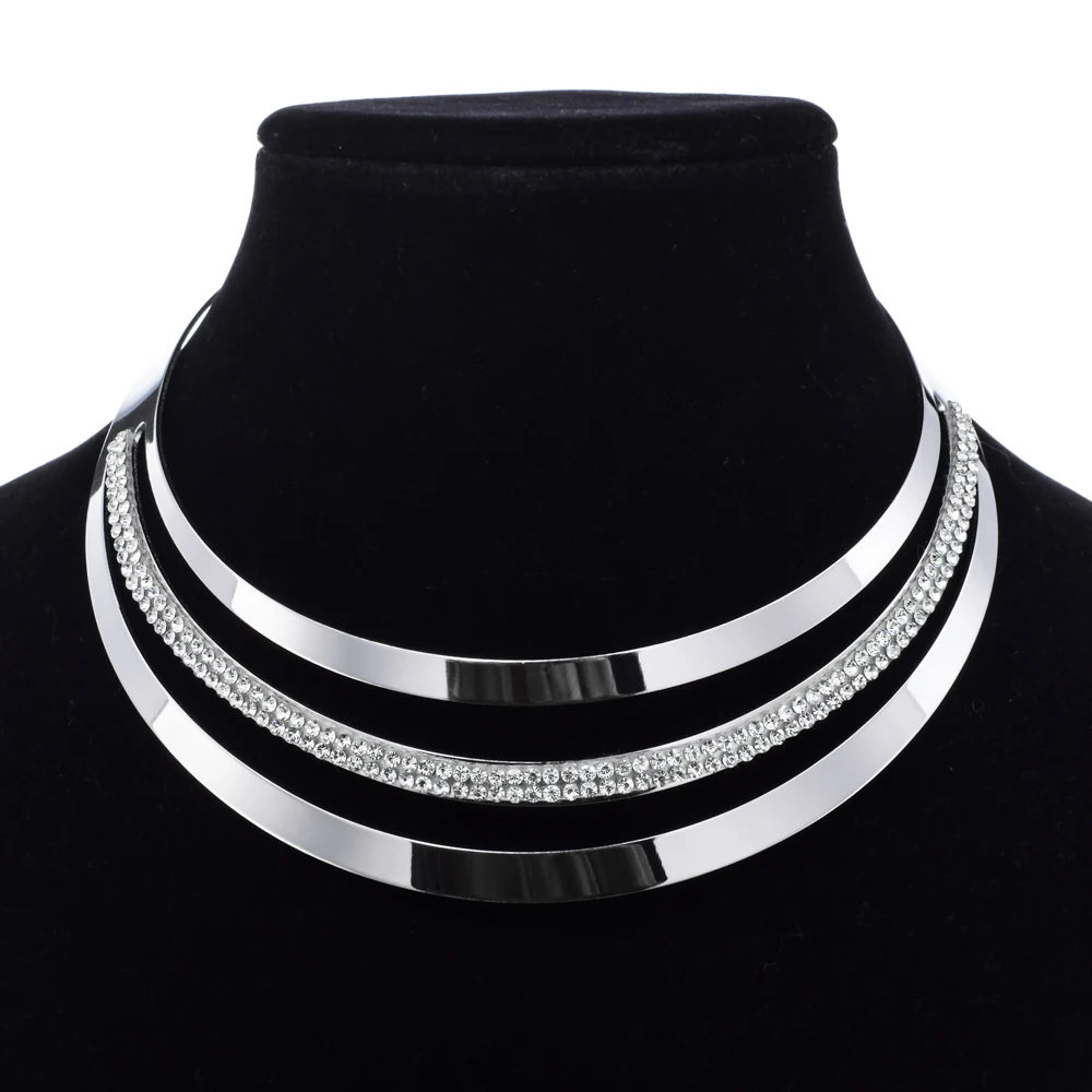 Elegant Crystal Silver Color Maxi Necklace Exaggerated Alloy Statement Choker Collar Necklaces For Women Fashion Party Jewelry
Elegant Crystal Silver Color Maxi Necklace Exaggerated Alloy Statement Choker Collar Necklaces For Women Fashion Party Jewelry