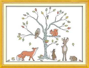 Joy sunday cartoon style The tree and animal 14ct or 11ct counted and stamped easy cross stitch patterns for kids
Joy sunday cartoon style The tree and animal 14ct or 11ct counted and stamped easy cross stitch patterns for kids