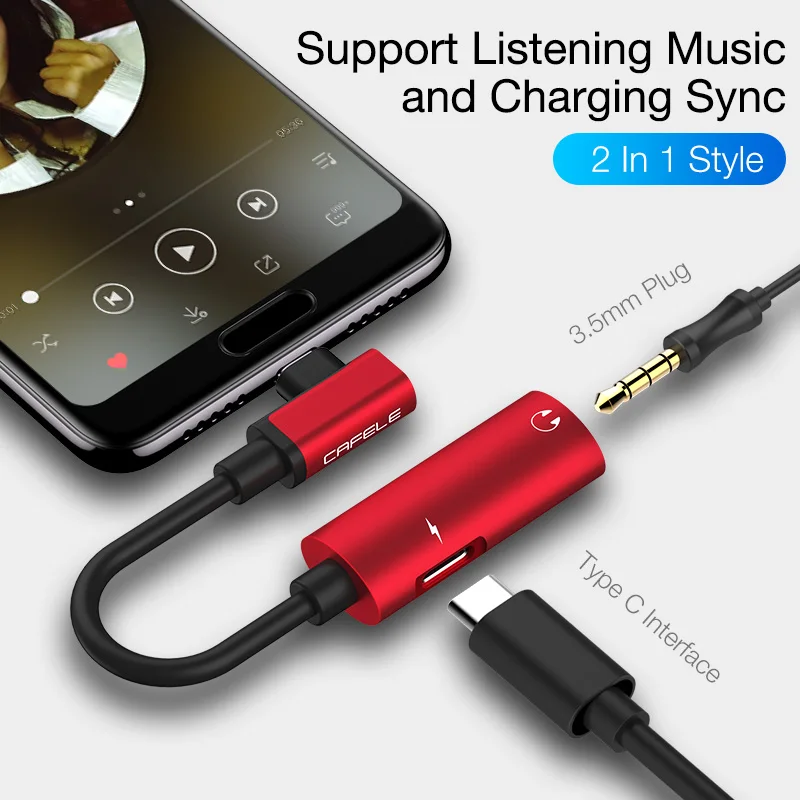 Cafele USB Type C to 3.5mm OTG Adapter For Huaiwei P20 30 pro Headphone jack 3.5mm AUX USB C Cable For Xiaomi 9 8 Redmi K20 pro
Cafele USB Type C to 3.5mm OTG Adapter For Huaiwei P20 30 pro Headphone jack 3.5mm AUX USB C Cable For Xiaomi 9 8 Redmi K20 pro