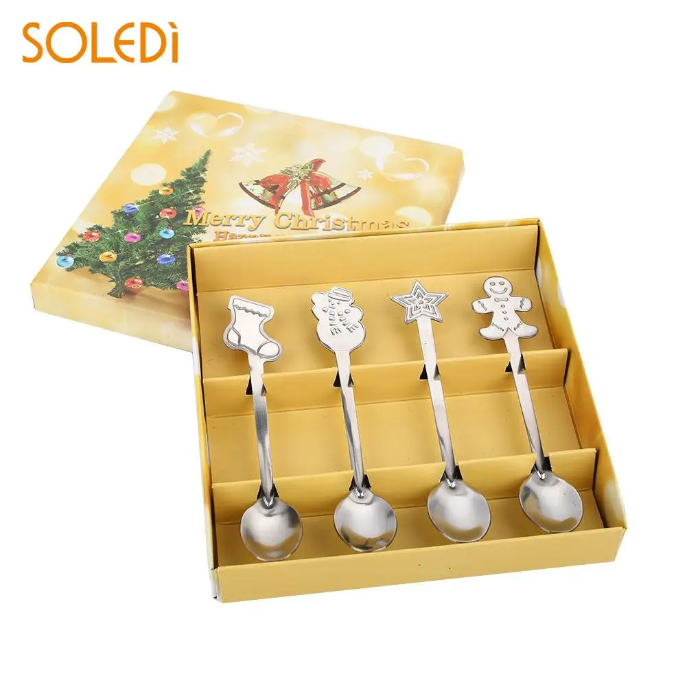 4Pcs/Set Christmas Coffee Spoon Set Stainless Steel Snowman Spoons Bar Tea Spoon Christmas Kitchen Tableware Drop Shipping
4Pcs/Set Christmas Coffee Spoon Set Stainless Steel Snowman Spoons Bar Tea Spoon Christmas Kitchen Tableware Drop Shipping