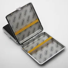 עור אולטרה דק קופסא סיגריות Slim מתכת קופסא סיגריות מיני מחזיק 20 pcs מחזיק סיגריות קופסות PU אביזרי עישון(China)