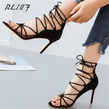 Bandage Woman Sexy 2018 New High-heeled Sexy Hollow Cross Strap Fashion Small Size Open-toe Lace Sandals
Bandage Woman Sexy 2018 New High-heeled Sexy Hollow Cross Strap Fashion Small Size Open-toe Lace Sandals