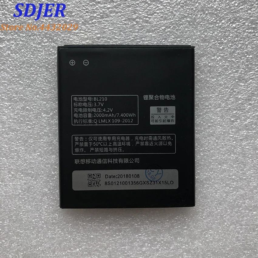 For Lenovo A606 battery High Quality Li-ion 2000mAh BL210 Battery Replacement for Lenovo A606 Smart Phone
For Lenovo A606 battery High Quality Li-ion 2000mAh BL210 Battery Replacement for Lenovo A606 Smart Phone