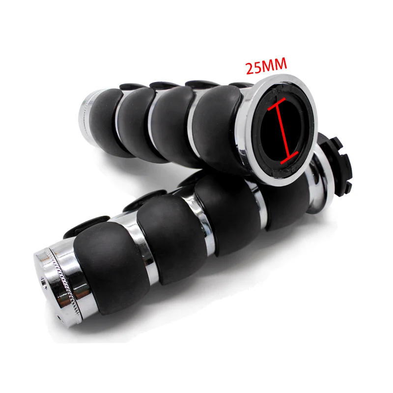 ROAOPP Motorcycle Hand Grips 25MM Handlebar One Pair For Harley Street Glide Kawasaki Vulcan 800 900 1500 1600 2000 Classic VN