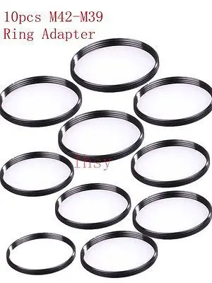 10PCS 39mm 42mm Step up screw mount Lens Adapter Ring M39-M42 For Filters, Lens, Lens hood, Lens cap, etc
10PCS 39mm 42mm Step up screw mount Lens Adapter Ring M39-M42 For Filters, Lens, Lens hood, Lens cap, etc