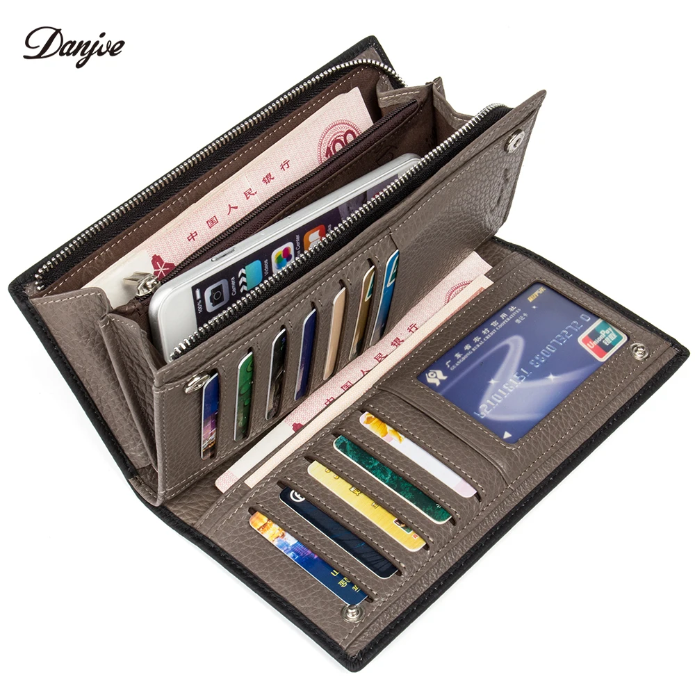 DANJUE Men's Purse Long Genuine Leather Clutch Wallet Fashion Brand Male Phone Handy Bag Black Business Handbag Card Holder
DANJUE Men's Purse Long Genuine Leather Clutch Wallet Fashion Brand Male Phone Handy Bag Black Business Handbag Card Holder