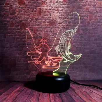 Fishing Model 3D Nightlight Visual Illusion LED Mixed Color Light Desk Lamp Sport Figure Toys
Fishing Model 3D Nightlight Visual Illusion LED Mixed Color Light Desk Lamp Sport Figure Toys