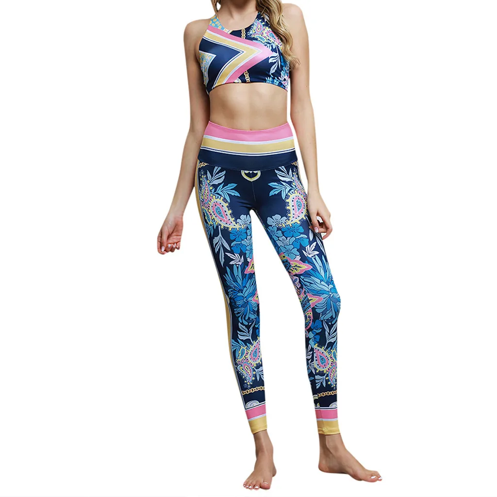 Women Yoga Printing Vest Leggings Set Elastic Suit Fitness Sports Tank sports jumpsuit costume for yoga female sportswear gym
Women Yoga Printing Vest Leggings Set Elastic Suit Fitness Sports Tank sports jumpsuit costume for yoga female sportswear gym