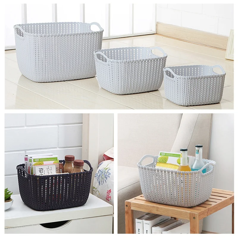 Kitchen Bathroom Desktop Imitation Rattan Storage Basket Plastic Storage Baskets Bathroom Cosmetic Makeups Basket organizer
Kitchen Bathroom Desktop Imitation Rattan Storage Basket Plastic Storage Baskets Bathroom Cosmetic Makeups Basket organizer