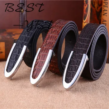 2016 Explosion Models New Men's Smooth Buckle Leather Belt Business Casual Fashion Crocodile Pattern Leather Belt
2016 Explosion Models New Men's Smooth Buckle Leather Belt Business Casual Fashion Crocodile Pattern Leather Belt