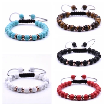 Wholesales 5PCS Natural Real Stone Friendship Woven Bracelets Bangles Women Male 8mm Gems Stones Rose Gold Beads Beaded Bracelet
Wholesales 5PCS Natural Real Stone Friendship Woven Bracelets Bangles Women Male 8mm Gems Stones Rose Gold Beads Beaded Bracelet