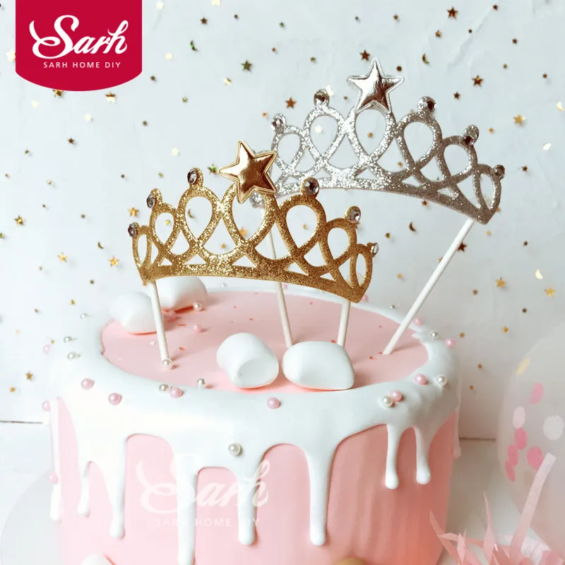 5Pcs Bling Golden Silver Diamond Crown Stars Cake Topper for Birthday Party Decoration Dessert lovely Gifts
5Pcs Bling Golden Silver Diamond Crown Stars Cake Topper for Birthday Party Decoration Dessert lovely Gifts
