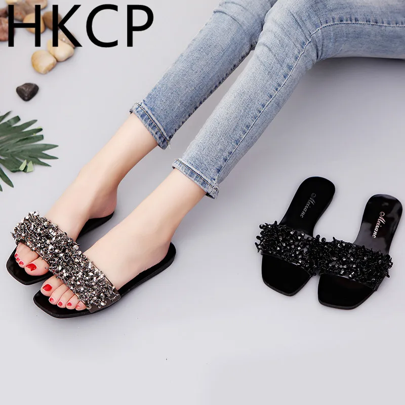HKCP Fashion 2019 Slippers Female Summer New Fashion Outside Korean Flat Bottom Water Drill Square Head Slippers C129
HKCP Fashion 2019 Slippers Female Summer New Fashion Outside Korean Flat Bottom Water Drill Square Head Slippers C129