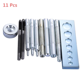 11pcs/set Metal DIY Leather Craft Tool Set Die Hole Punch Snap Fasteners Press Studs Rivet Setter Base Kit For DIY Leathercraft
11pcs/set Metal DIY Leather Craft Tool Set Die Hole Punch Snap Fasteners Press Studs Rivet Setter Base Kit For DIY Leathercraft