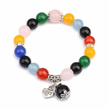Louleur Multicolor Natural Stone Beads Bracelet Pink Stretch Love Heart Charm Bracelets Bangles Women Summer Boho Indian Jewelry
Louleur Multicolor Natural Stone Beads Bracelet Pink Stretch Love Heart Charm Bracelets Bangles Women Summer Boho Indian Jewelry