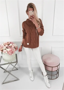 Women Sweater 2019 Fashion Thermal Solid Colors Outwear Sweater Autumn And Winter Womens Preppy Style Casual Pullovers Sweaters
Women Sweater 2019 Fashion Thermal Solid Colors Outwear Sweater Autumn And Winter Womens Preppy Style Casual Pullovers Sweaters