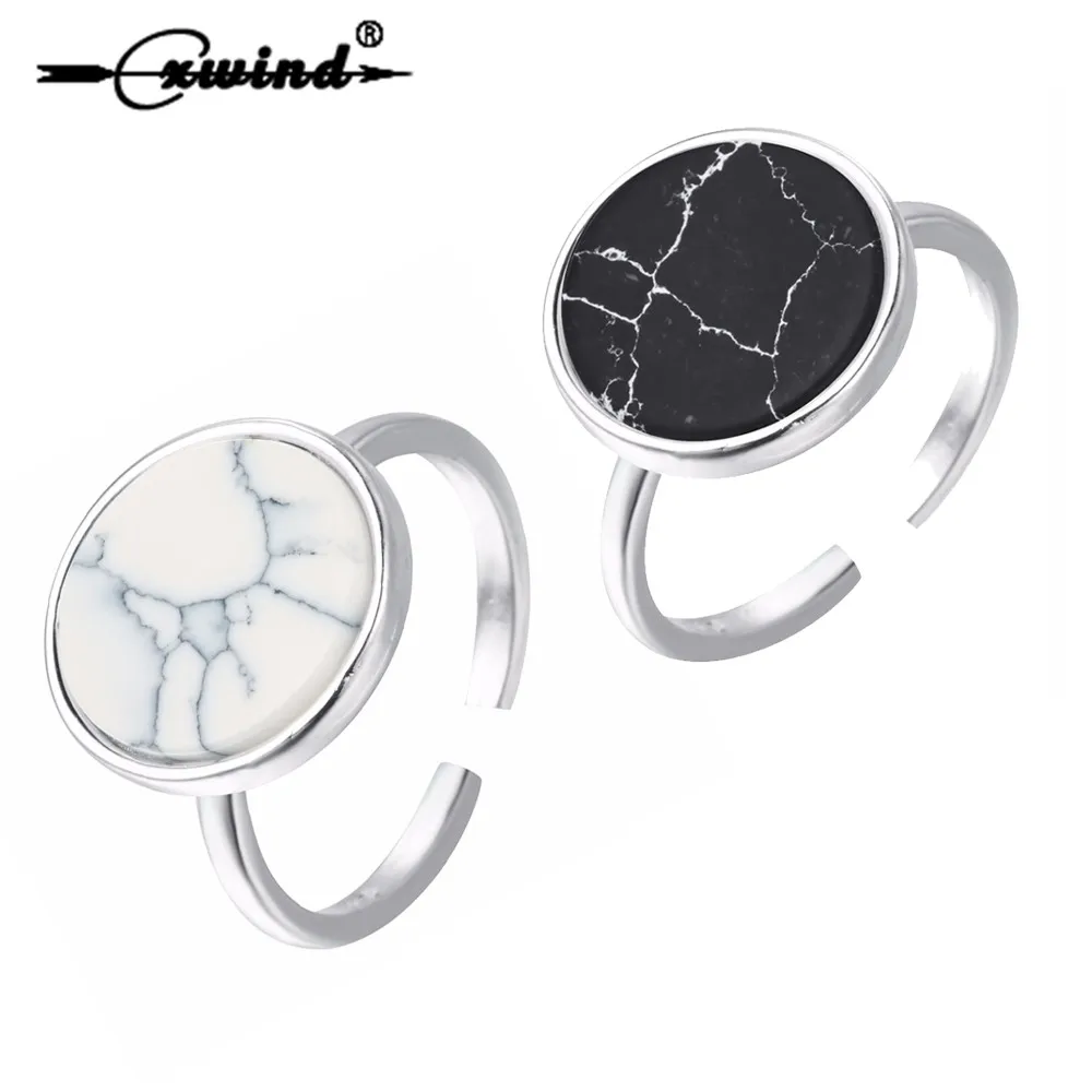 Cxwind Fashion Round Marbled Stone Black White Rings for Women Unique Adjustable 2019 New Exquisite Knuckle Circle Ring anillos
Cxwind Fashion Round Marbled Stone Black White Rings for Women Unique Adjustable 2019 New Exquisite Knuckle Circle Ring anillos
