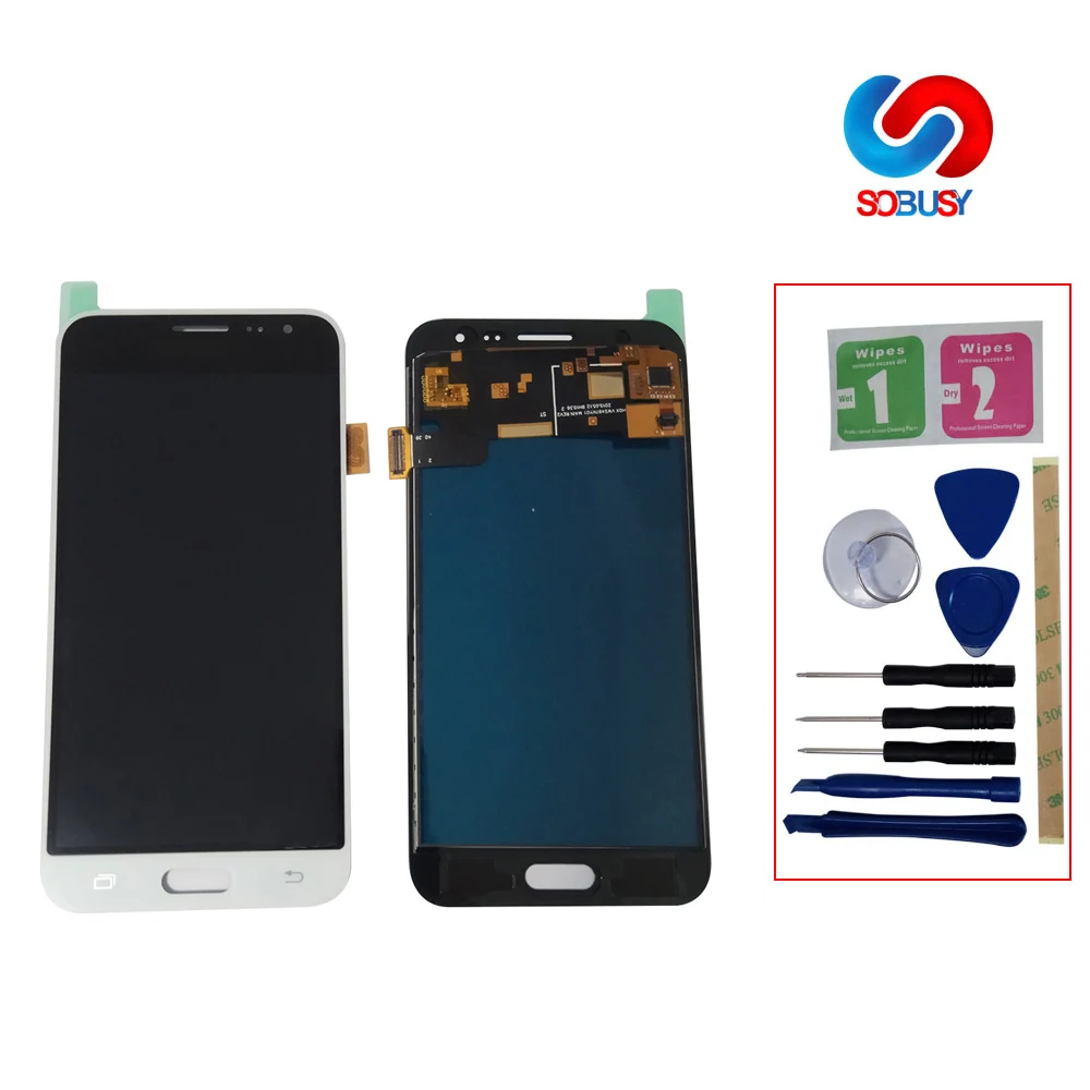 ЖК дисплей с сенсорным экраном для Samsung Galaxy J3 J320 J320F SM J320F|Экраны мобильных