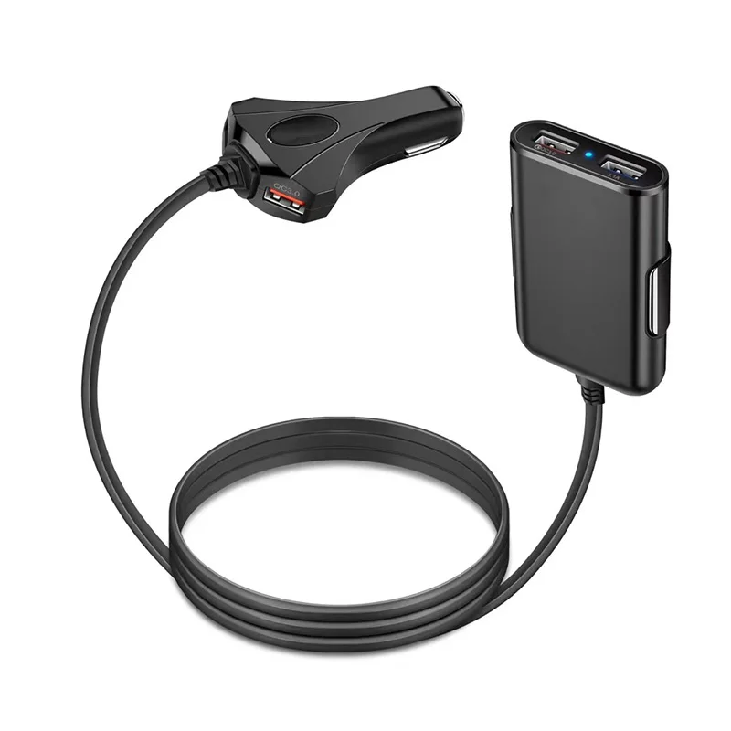 4-Port Multi USB Passenger Car Charger Front Back Seat Clip Adapter 60W For Smart Mobile Cell Phone High Quality Car Charger
4-Port Multi USB Passenger Car Charger Front Back Seat Clip Adapter 60W For Smart Mobile Cell Phone High Quality Car Charger