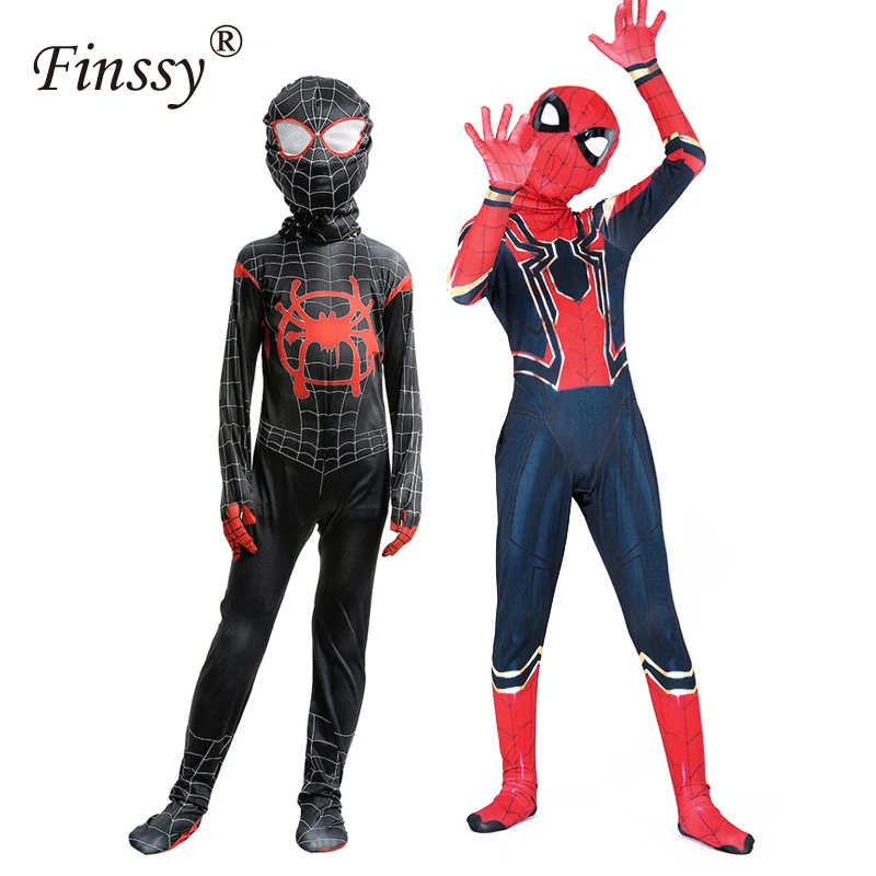 Halloween Carnival Iron Spiderman Cosplay Performance Costume Black Spiderman Miles Cosplay Bodysuit Suit Jumpsuits For Boys
Halloween Carnival Iron Spiderman Cosplay Performance Costume Black Spiderman Miles Cosplay Bodysuit Suit Jumpsuits For Boys