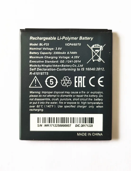 B-TAIHENG NEW 3.8V 2300mAh BL-F33 Battery For PHICOMM Clue L C630 C630LW C630LV E653LW C730LW Mobile phone
B-TAIHENG NEW 3.8V 2300mAh BL-F33 Battery For PHICOMM Clue L C630 C630LW C630LV E653LW C730LW Mobile phone