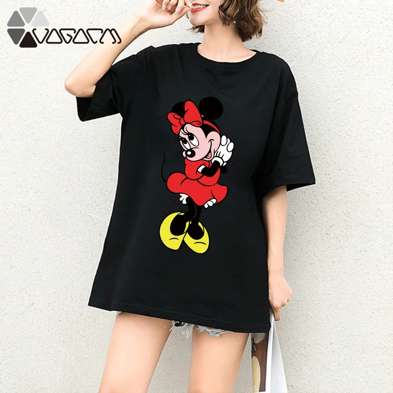 Summer Clothes Women Minnie Mickey Mouse Tops Tee Short Sleeve Black White Streetwear Loose Cartoon Plus Size T Shirts Casual
Summer Clothes Women Minnie Mickey Mouse Tops Tee Short Sleeve Black White Streetwear Loose Cartoon Plus Size T Shirts Casual