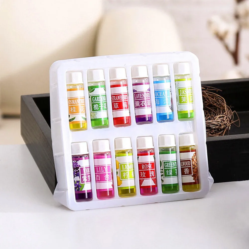 

12 Flavor /Box Natural Pure High Quality Essential Oil Aromatherapy Shower Oil Calm Skin Care Relieve Stress Massage Beauty