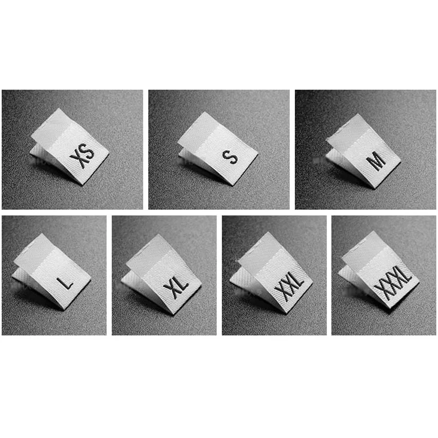 2000pcs/lot Label Size Mixed XS-XXXL Satin Face Center Fold 5 types Labels for Carment Custom Men/Women Suits number woven tags
2000pcs/lot Label Size Mixed XS-XXXL Satin Face Center Fold 5 types Labels for Carment Custom Men/Women Suits number woven tags