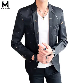 2018 Autumn Men New Casual Street Lapel Single Buckle Mens Blazers Fashion Business Casual Print Long Sleeve Blazer Hombre
2018 Autumn Men New Casual Street Lapel Single Buckle Mens Blazers Fashion Business Casual Print Long Sleeve Blazer Hombre