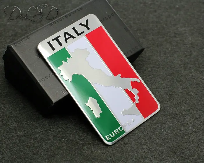 1 PCS 3D Aluminum Alloy Italy map Badge Emblem Decal car Sticker Italy flag map stickers Car Styling
1 PCS 3D Aluminum Alloy Italy map Badge Emblem Decal car Sticker Italy flag map stickers Car Styling