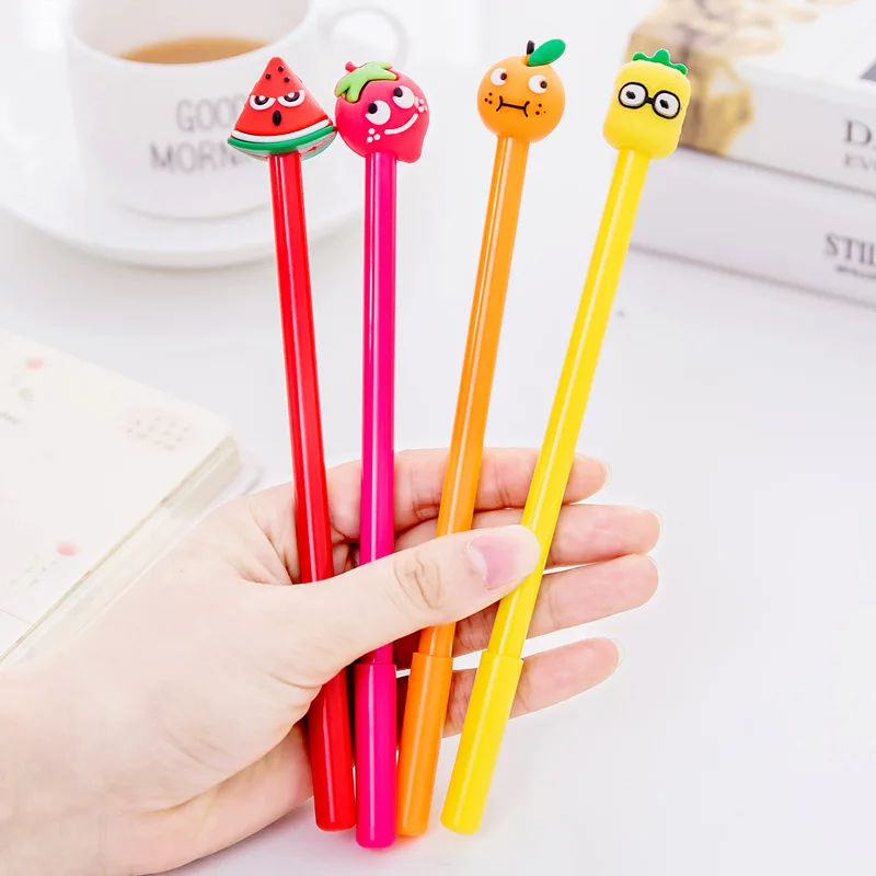 Kawaii cartoon fruit Neutral pen student school pen 0.5mm Black gel pen office Signature pen stationery supplies
Kawaii cartoon fruit Neutral pen student school pen 0.5mm Black gel pen office Signature pen stationery supplies