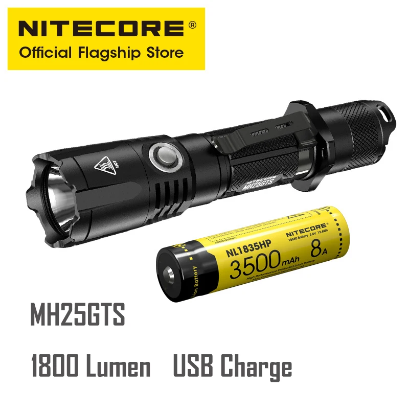 NITECORE MH25GTS bright USB rechargeable high-brightness ultra-bright long-range tactical flashlight
NITECORE MH25GTS bright USB rechargeable high-brightness ultra-bright long-range tactical flashlight